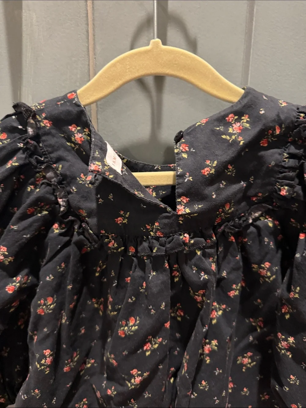 Jamie Kay Navy Floral Dress with Puff Sleeves